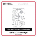 LAMP ASSY-SIDE REPEATER UPR,LH