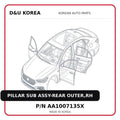 PILLAR SUB ASSY-REAR OUTER,RH