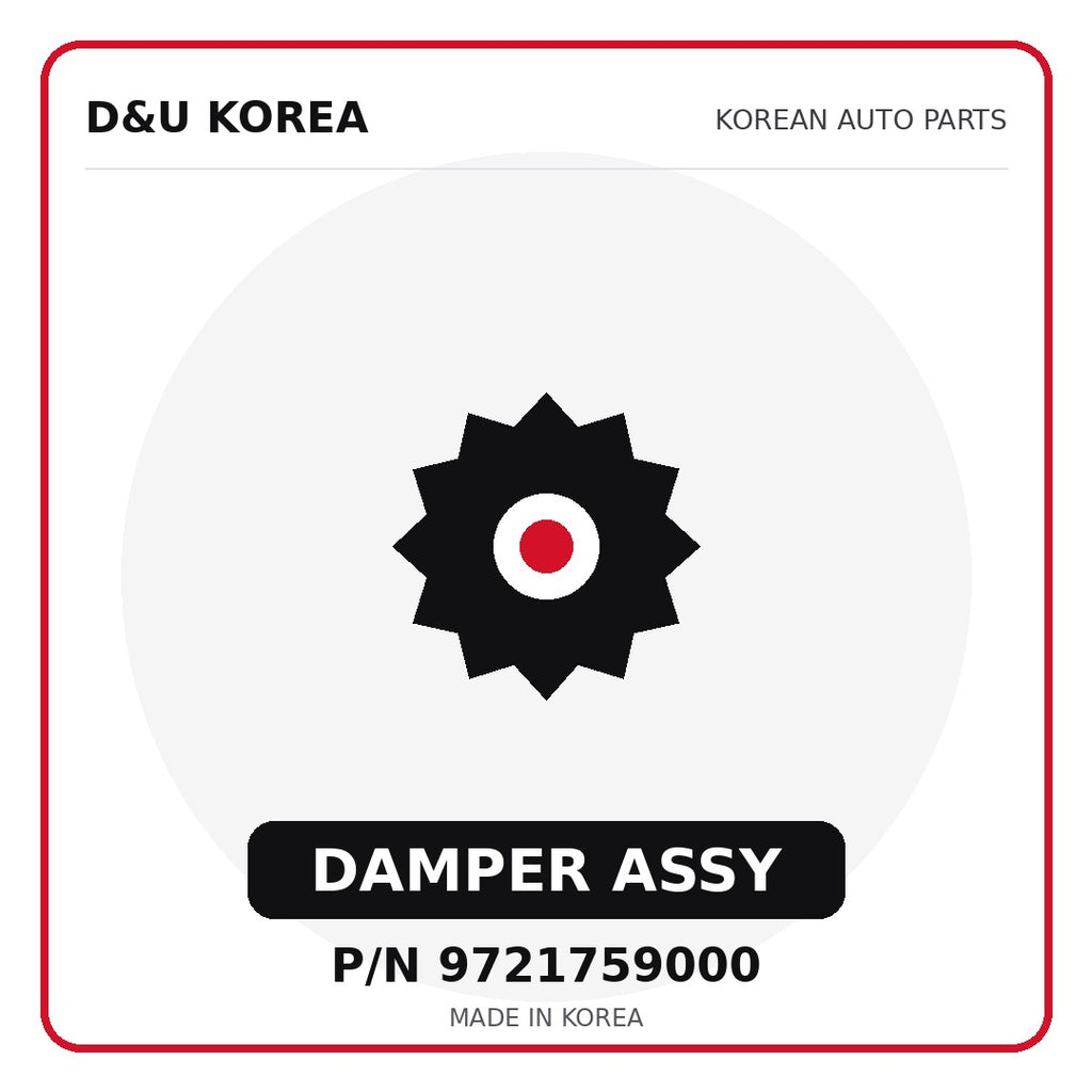 Genuine Mobis DAMPER ASSY 9721759000 for Korean vehicles | D&U Korea