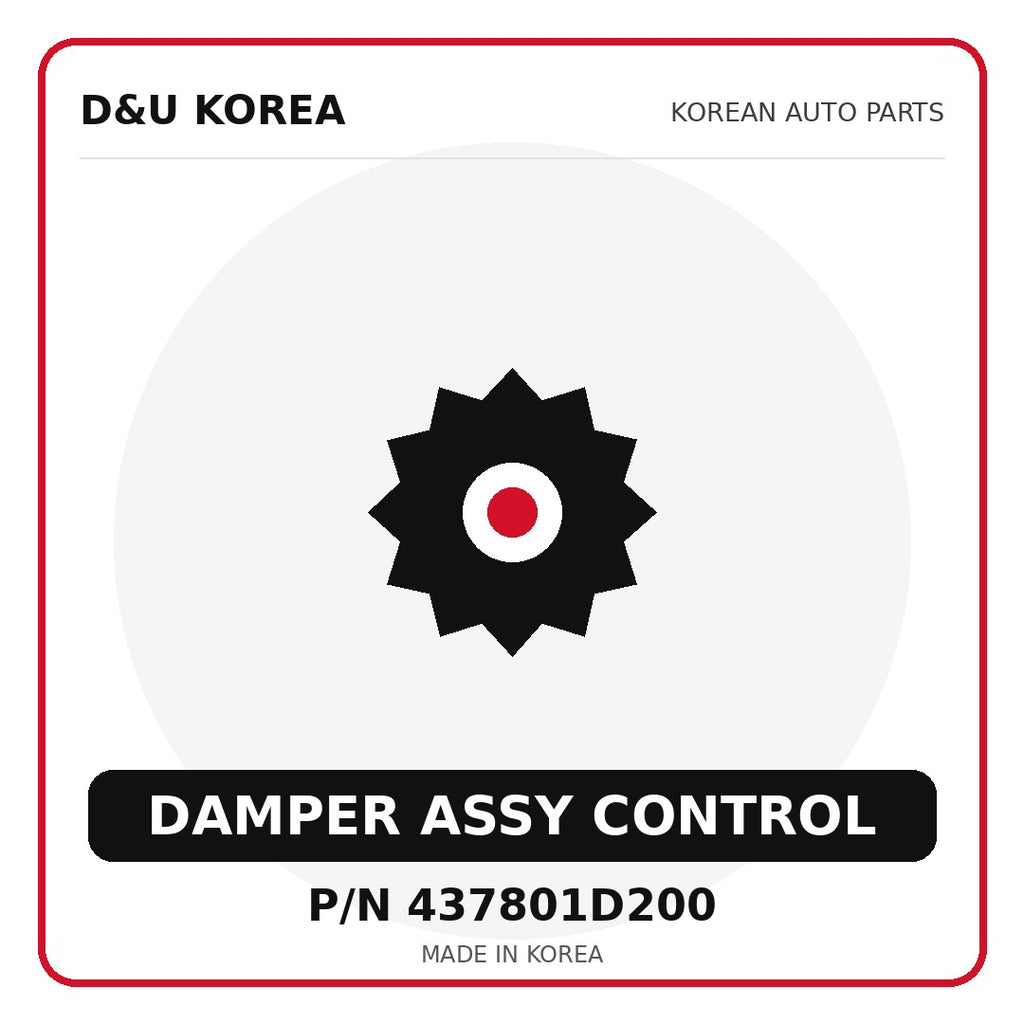 Genuine Mobis DAMPER ASSY CONTROL 437801D200 - Korean auto parts from D&U Korea