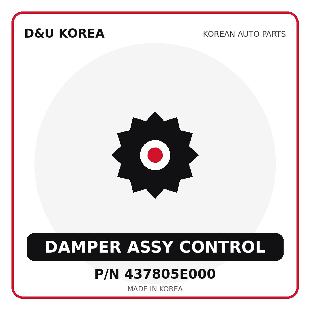 Genuine Mobis DAMPER ASSY CONTROL 437805E000 - Korean auto parts from D&U Korea