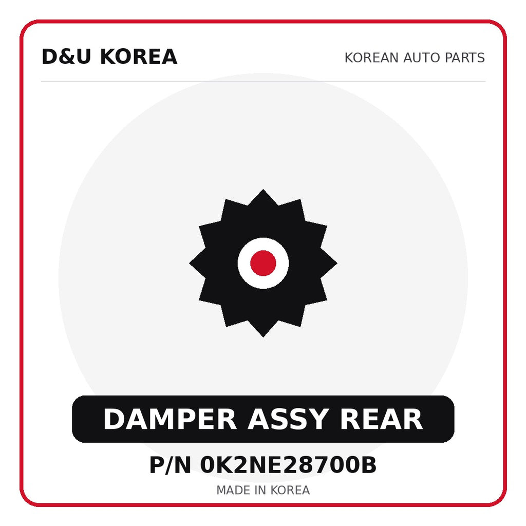 Genuine Mobis DAMPER ASSY REAR 0K2NE28700B - Korean auto parts from D&U Korea