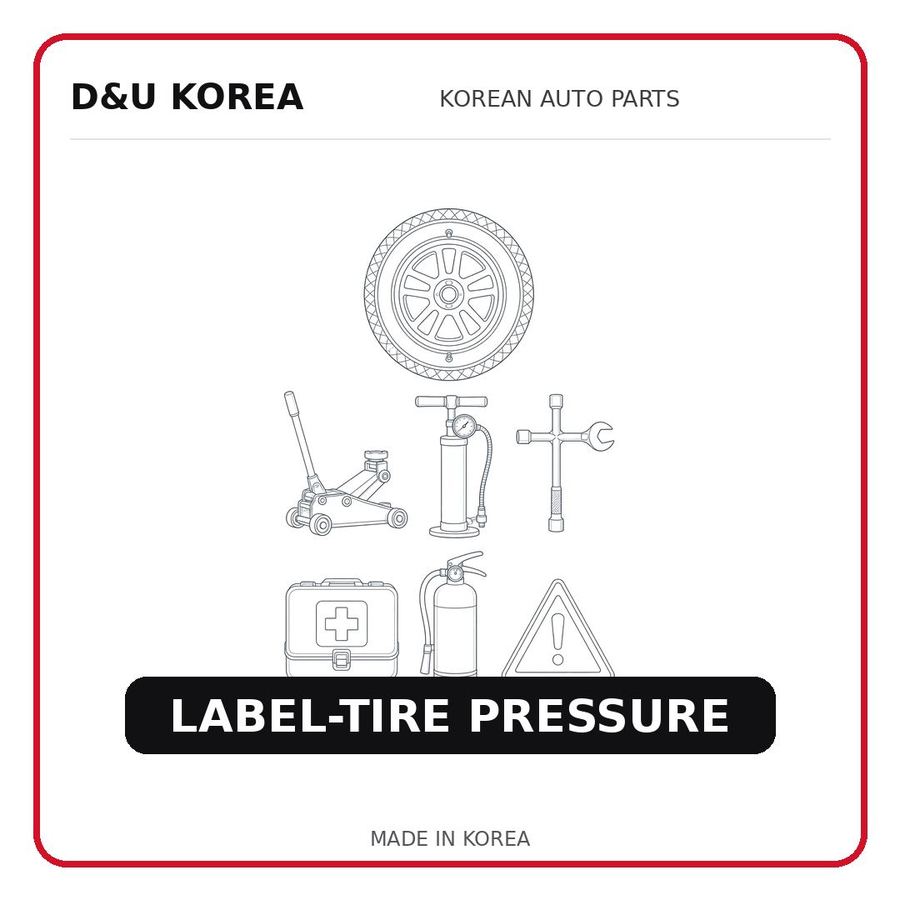 LABEL-TIRE PRESSURE
