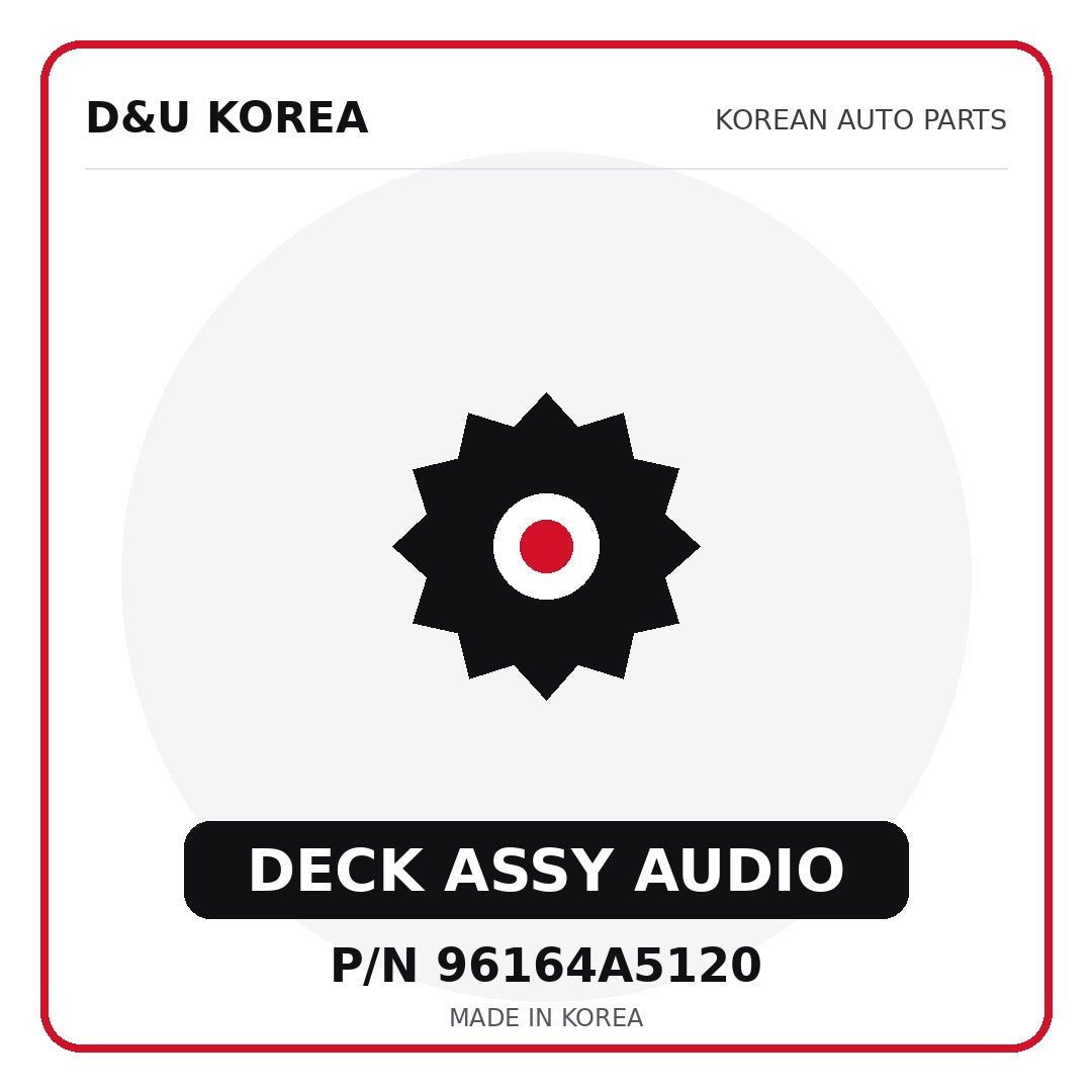 Genuine Mobis DECK ASSY AUDIO 96164A5120 for Korean vehicles | D&U Korea