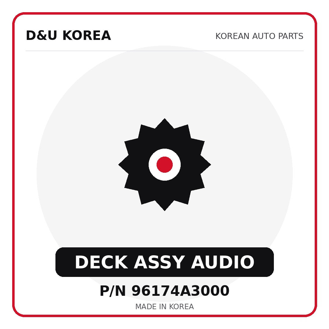 Genuine Mobis DECK ASSY AUDIO 96174A3000 for Korean vehicles | D&U Korea