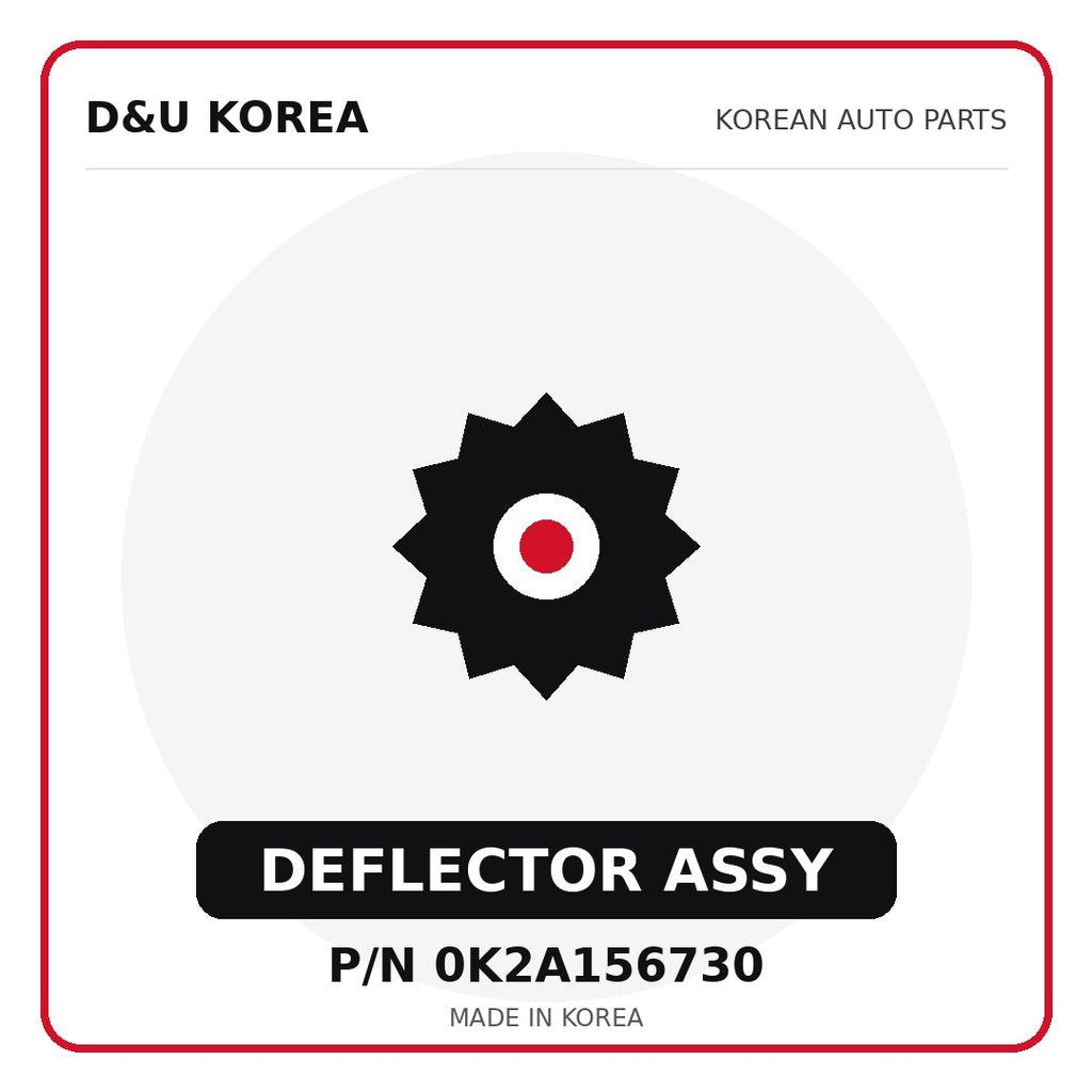Genuine Mobis DEFLECTOR ASSY 0K2A156730 - Korean auto parts from D&U Korea