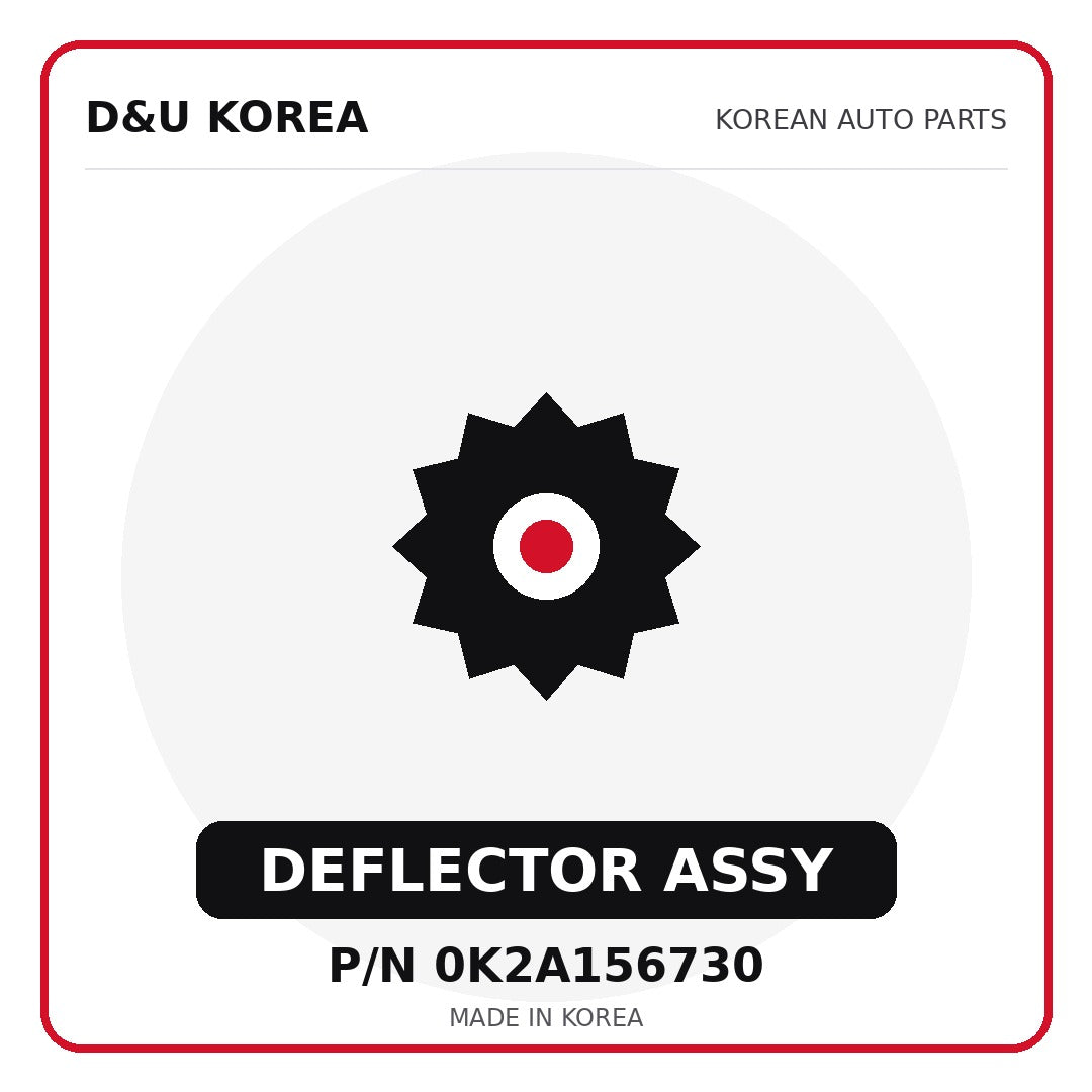 Genuine Mobis DEFLECTOR ASSY 0K2A156730 - Korean auto parts from D&U Korea