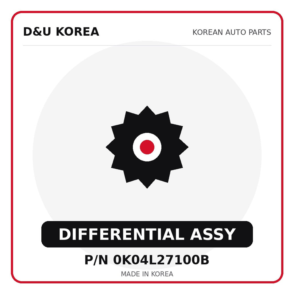 Genuine Mobis DIFFERENTIAL ASSY 0K04L27100B for Korean vehicles | D&U Korea