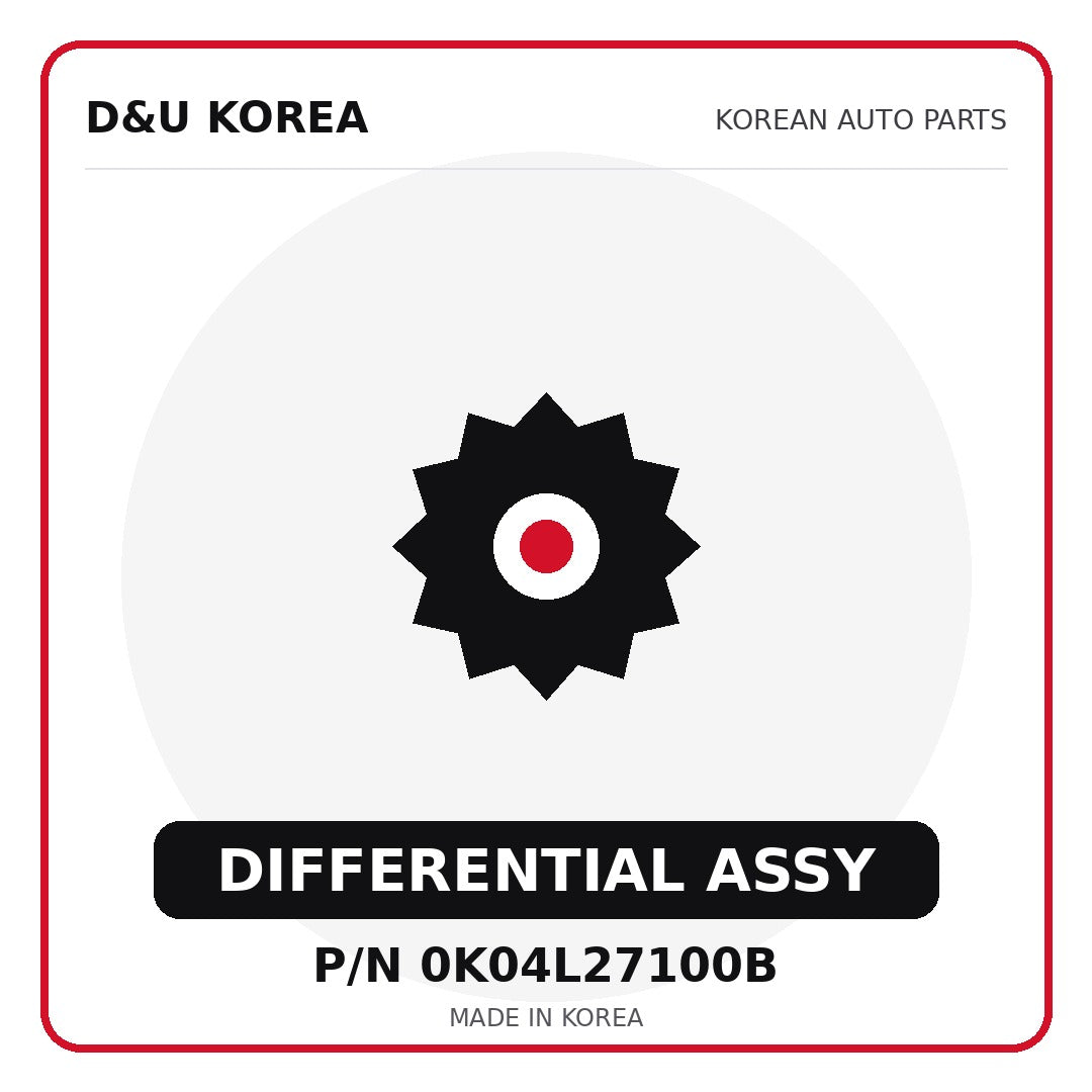 Genuine Mobis DIFFERENTIAL ASSY 0K04L27100B for Korean vehicles | D&U Korea