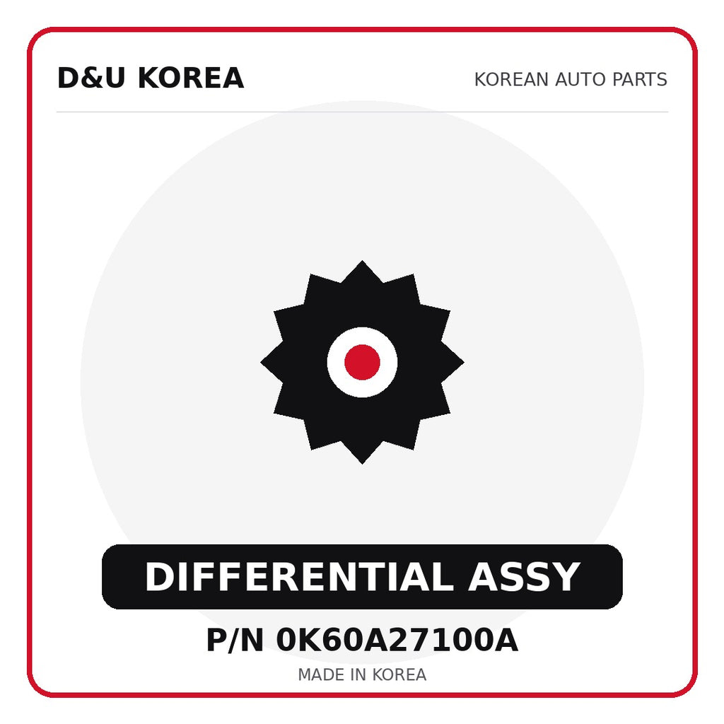 Genuine Mobis DIFFERENTIAL ASSY 0K60A27100A - Korean auto parts from D&U Korea