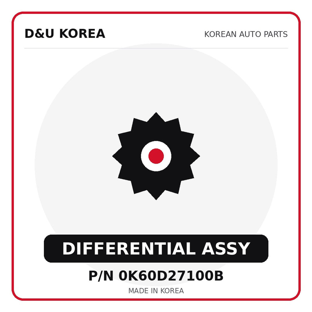 Genuine Mobis DIFFERENTIAL ASSY 0K60D27100B - Korean auto parts from D&U Korea