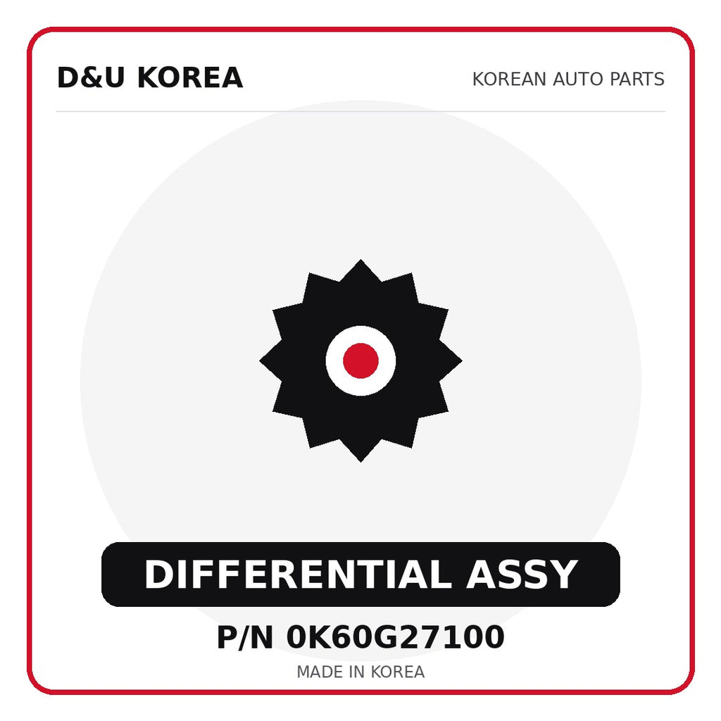 Genuine Mobis DIFFERENTIAL ASSY 0K60G27100 - Korean auto parts from D&U Korea