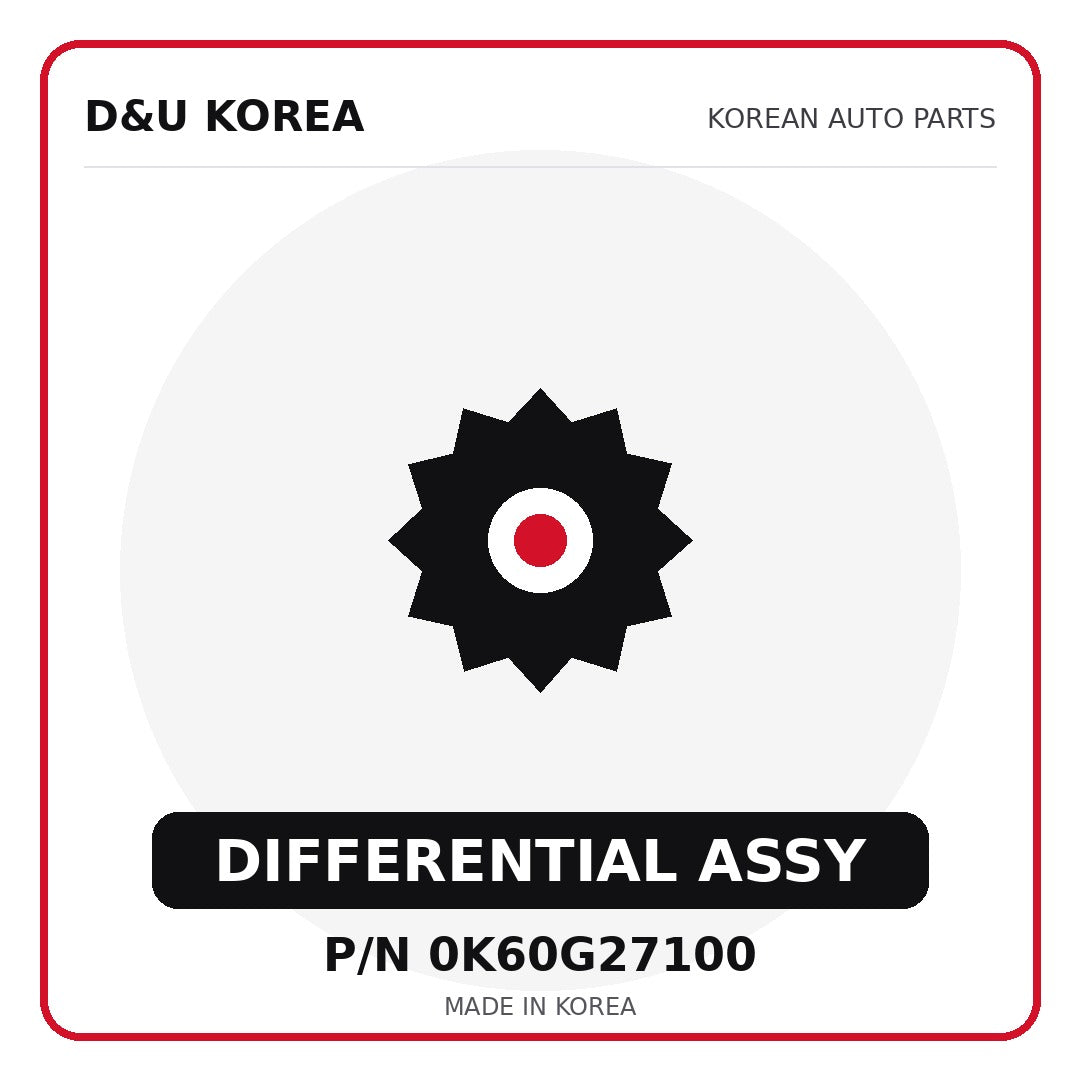 Genuine Mobis DIFFERENTIAL ASSY 0K60G27100 - Korean auto parts from D&U Korea