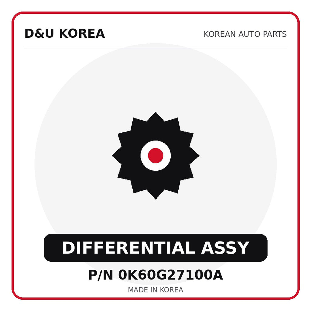 Genuine Mobis DIFFERENTIAL ASSY 0K60G27100A for Korean vehicles | D&U Korea