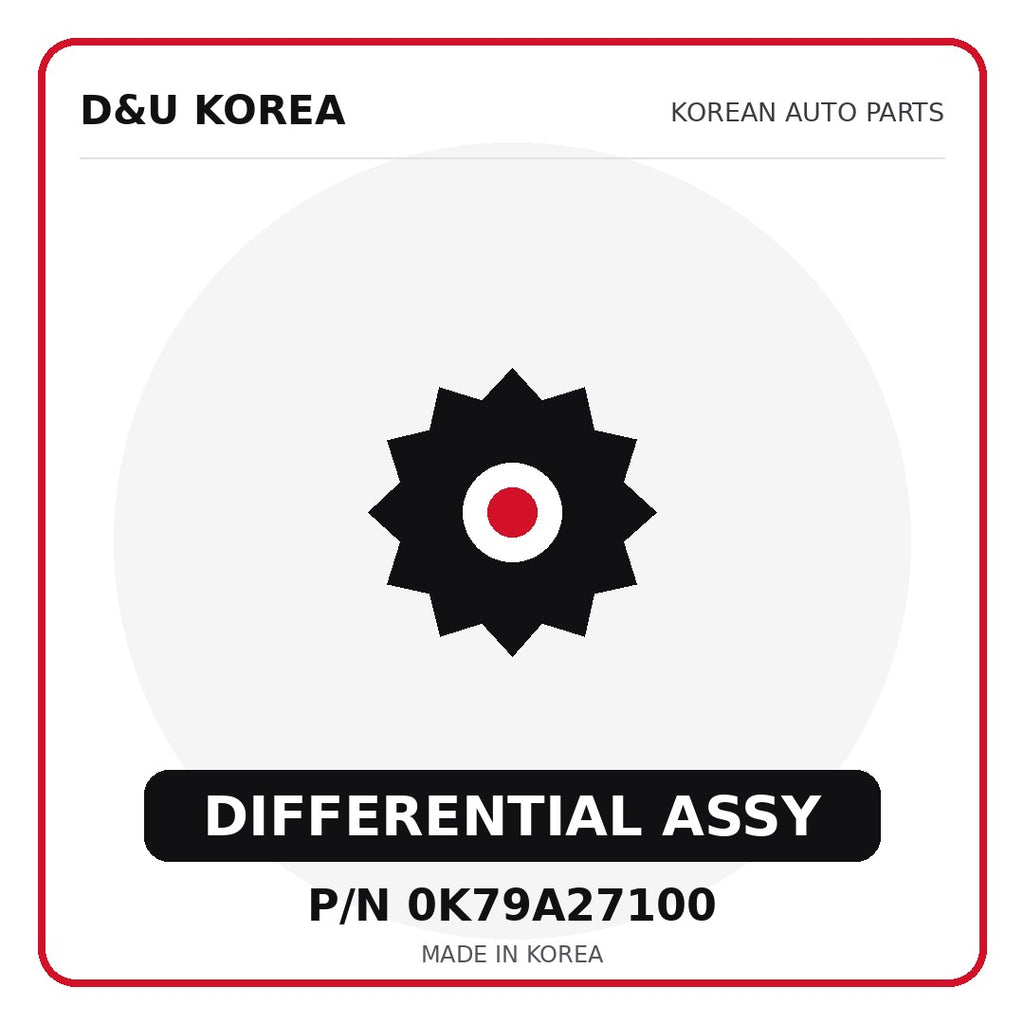 Genuine Mobis DIFFERENTIAL ASSY 0K79A27100 for Korean vehicles | D&U Korea