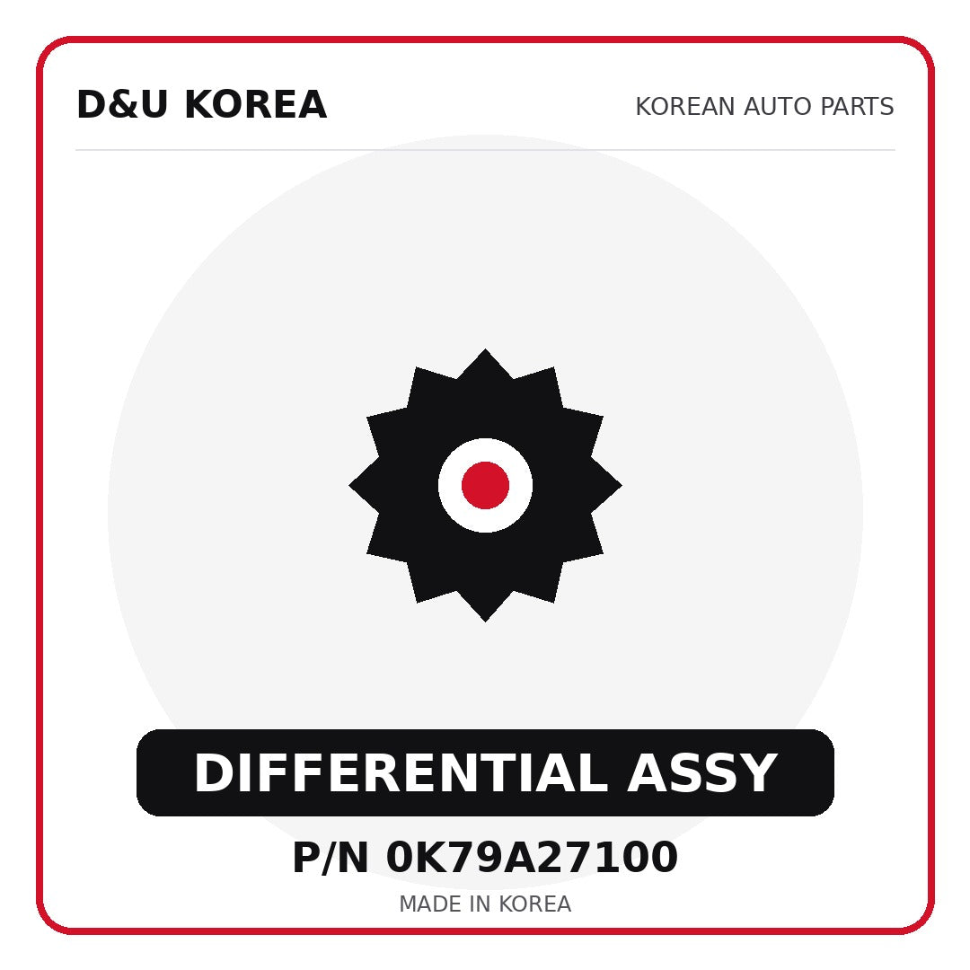 Genuine Mobis DIFFERENTIAL ASSY 0K79A27100 for Korean vehicles | D&U Korea