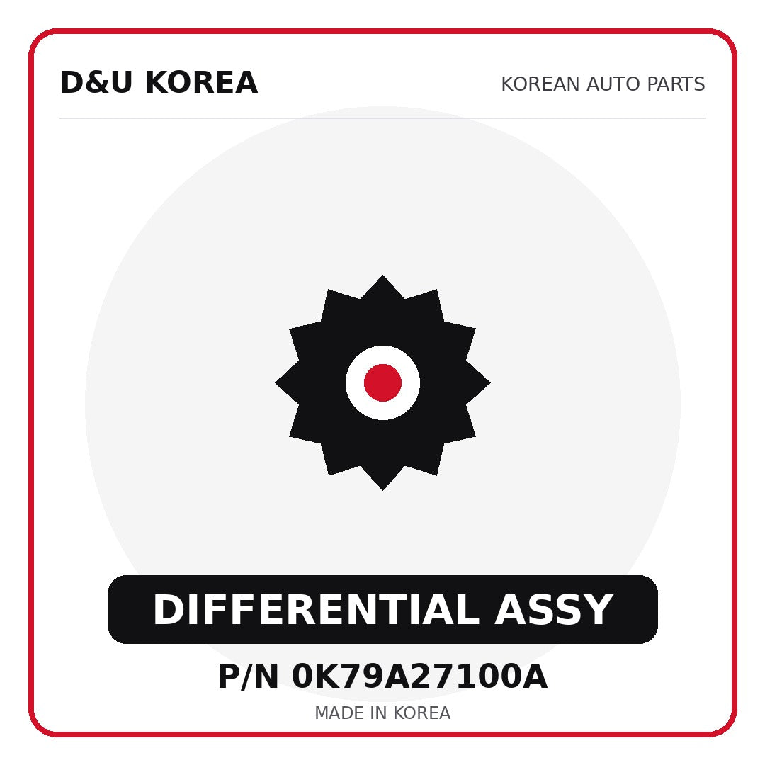 Genuine Mobis DIFFERENTIAL ASSY 0K79A27100A - Korean auto parts from D&U Korea