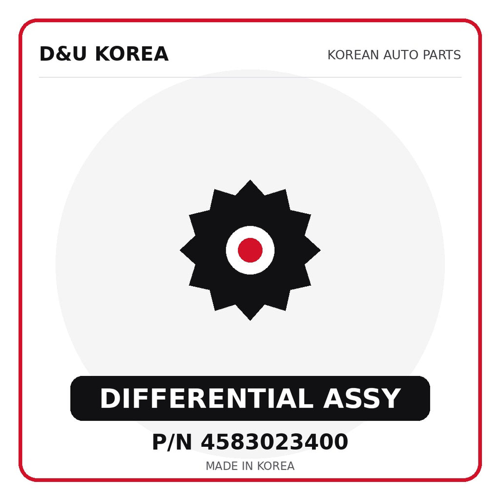 Genuine Mobis DIFFERENTIAL ASSY 4583023400 for Korean vehicles | D&U Korea