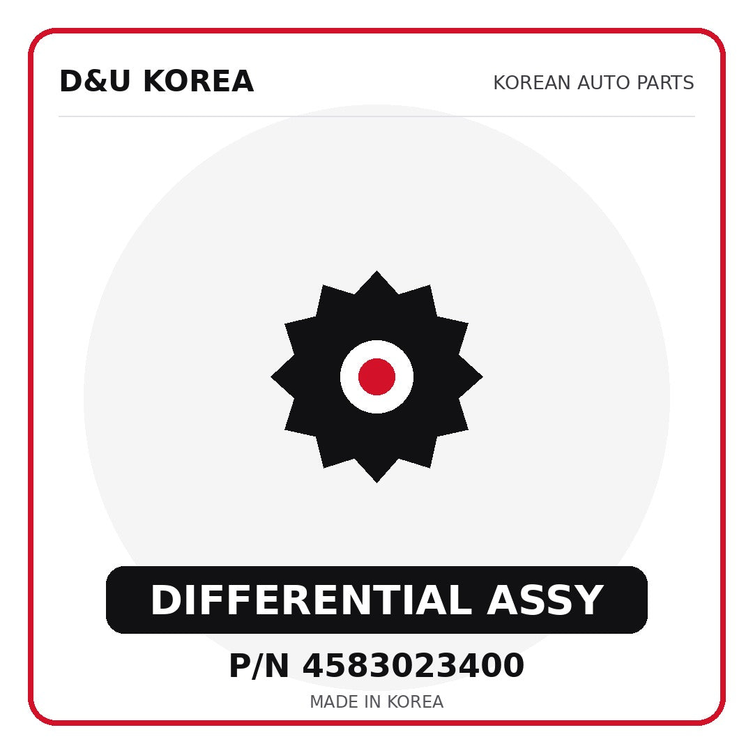 Genuine Mobis DIFFERENTIAL ASSY 4583023400 for Korean vehicles | D&U Korea