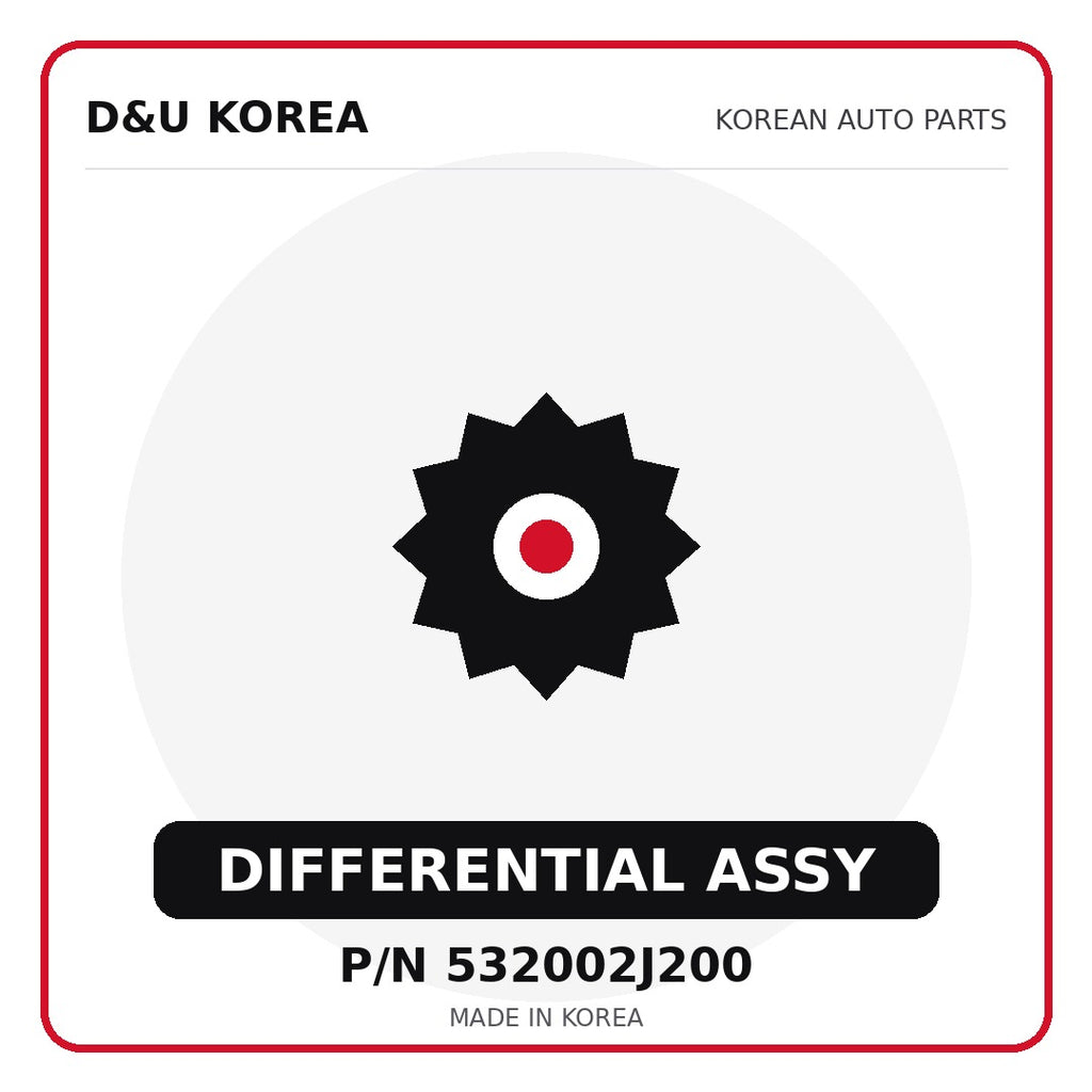 Genuine Mobis DIFFERENTIAL ASSY 532002J200 - Korean auto parts from D&U Korea