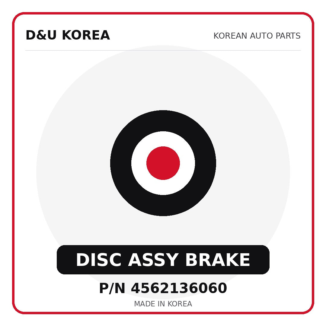 Genuine Mobis DISC ASSY BRAKE 4562136060 - Korean auto parts from D&U Korea