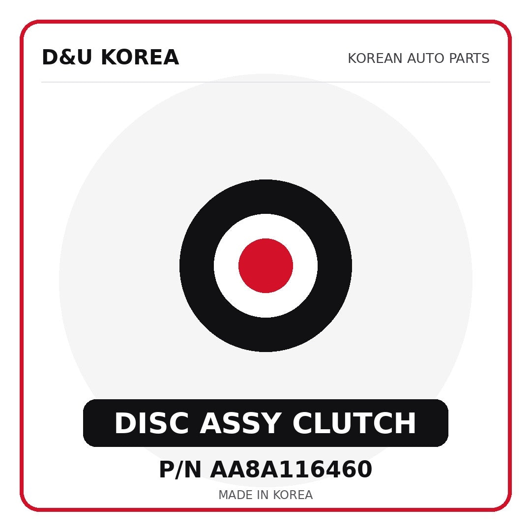 Genuine Mobis DISC ASSY CLUTCH AA8A116460 for Korean vehicles | D&U Korea