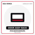 Genuine Mobis DOOR ASSY BACK AA33162010G for Korean vehicles | D&U Korea