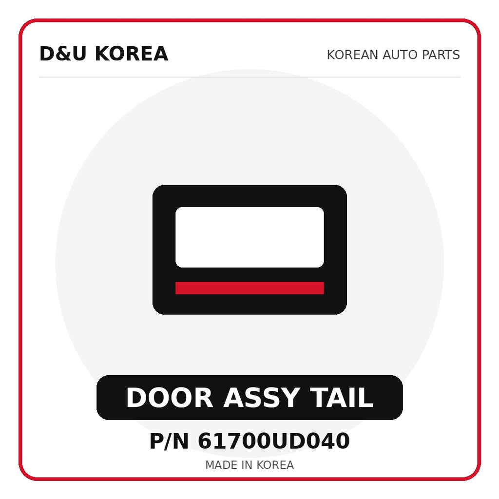 Genuine Mobis DOOR ASSY TAIL 61700UD040 for Korean vehicles | D&U Korea