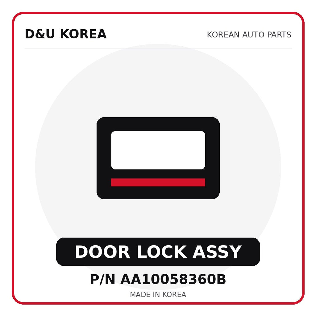 Genuine Mobis DOOR LOCK ASSY AA10058360B for Korean vehicles | D&U Korea