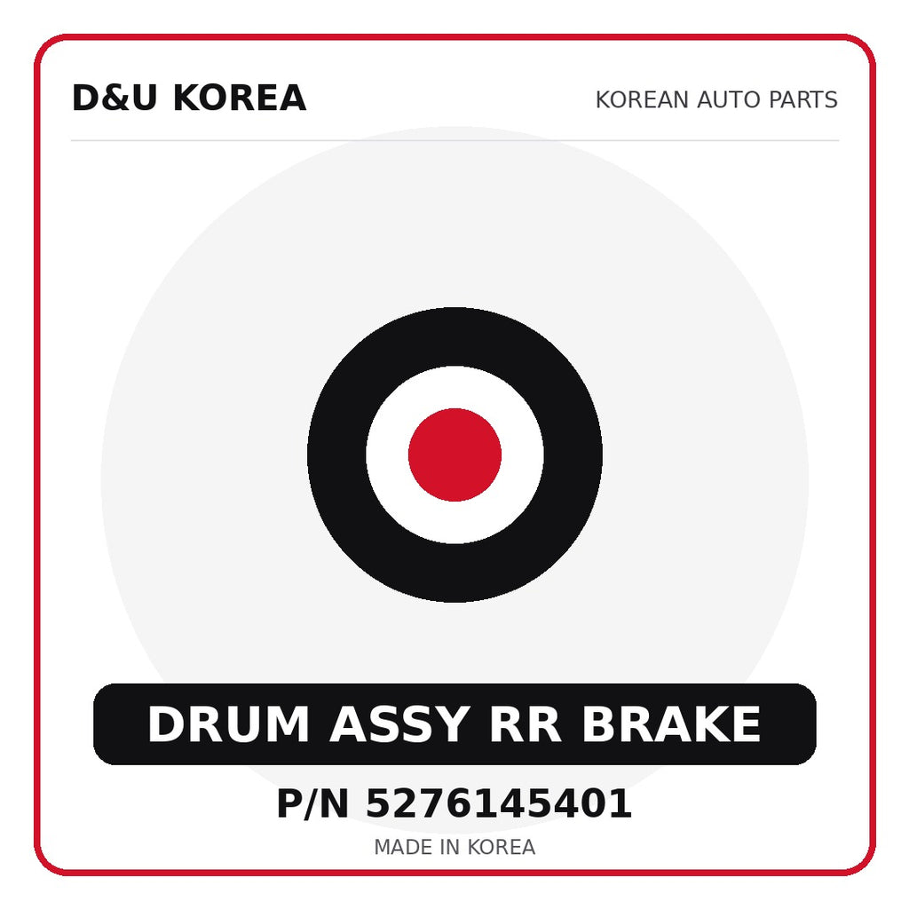 Genuine Mobis DRUM ASSY RR BRAKE 5276145401 - Korean auto parts from D&U Korea