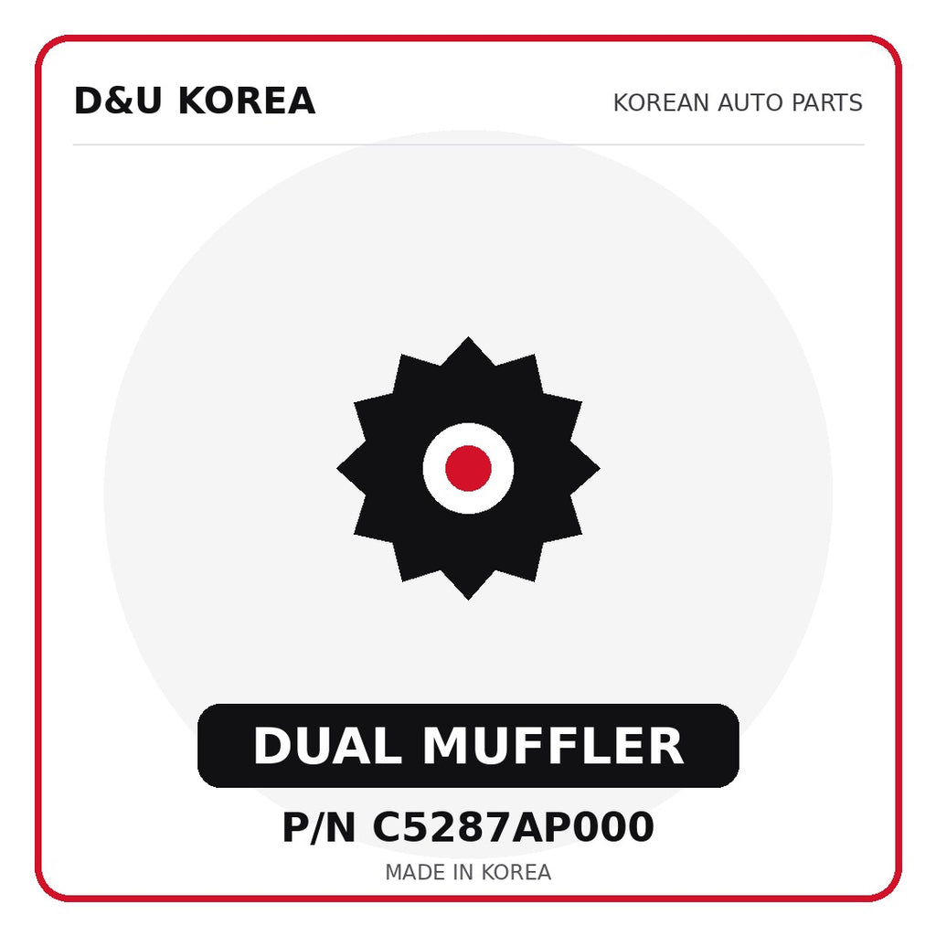 Genuine Mobis DUAL MUFFLER C5287AP000 - Korean auto parts from D&U Korea