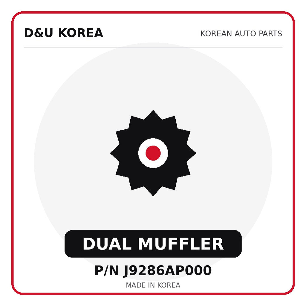 Genuine Mobis DUAL MUFFLER J9286AP000 for Korean vehicles | D&U Korea