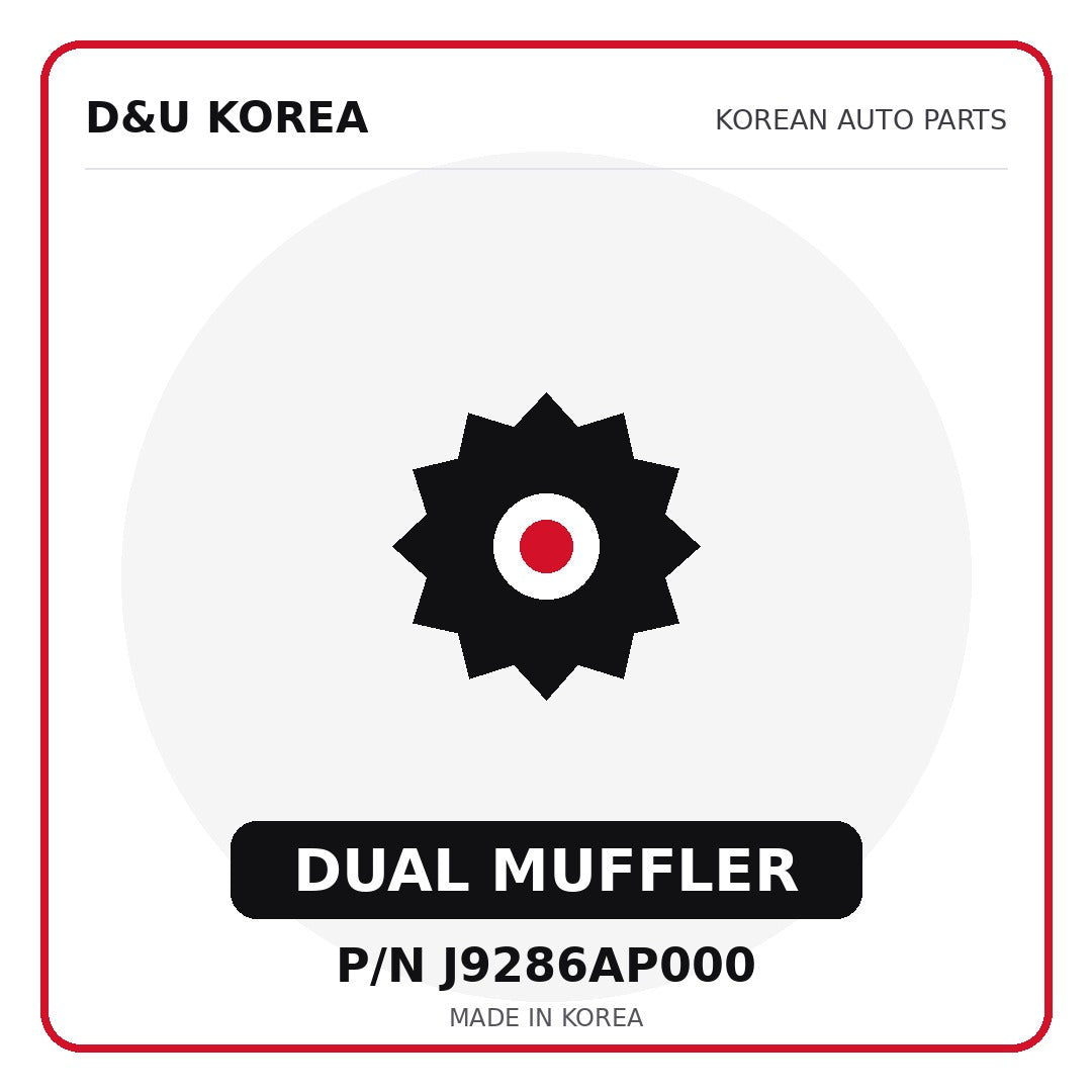 Genuine Mobis DUAL MUFFLER J9286AP000 for Korean vehicles | D&U Korea