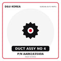 Genuine Mobis DUCT ASSY NO 4 AA86163540A for Korean vehicles | D&U Korea