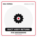 Genuine Mobis DUCT ASSY RETURN AA93A684H0 for Korean vehicles | D&U Korea