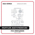 MUFFLER ASSY-FRONT,RH
