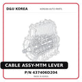 CABLE ASSY-MTM LEVER
