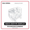 BACK ASSY-FR SEAT,LH