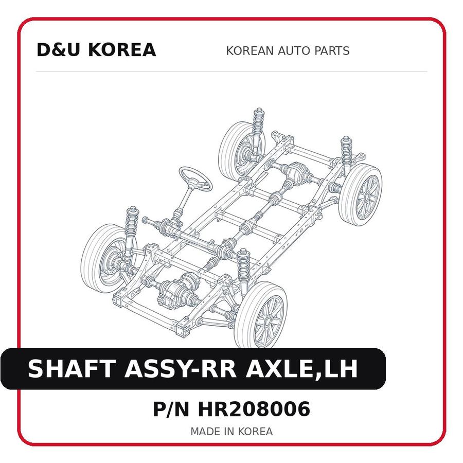 SHAFT ASSY-RR AXLE,LH