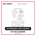 KEYBOARD ASSY-AUDIO