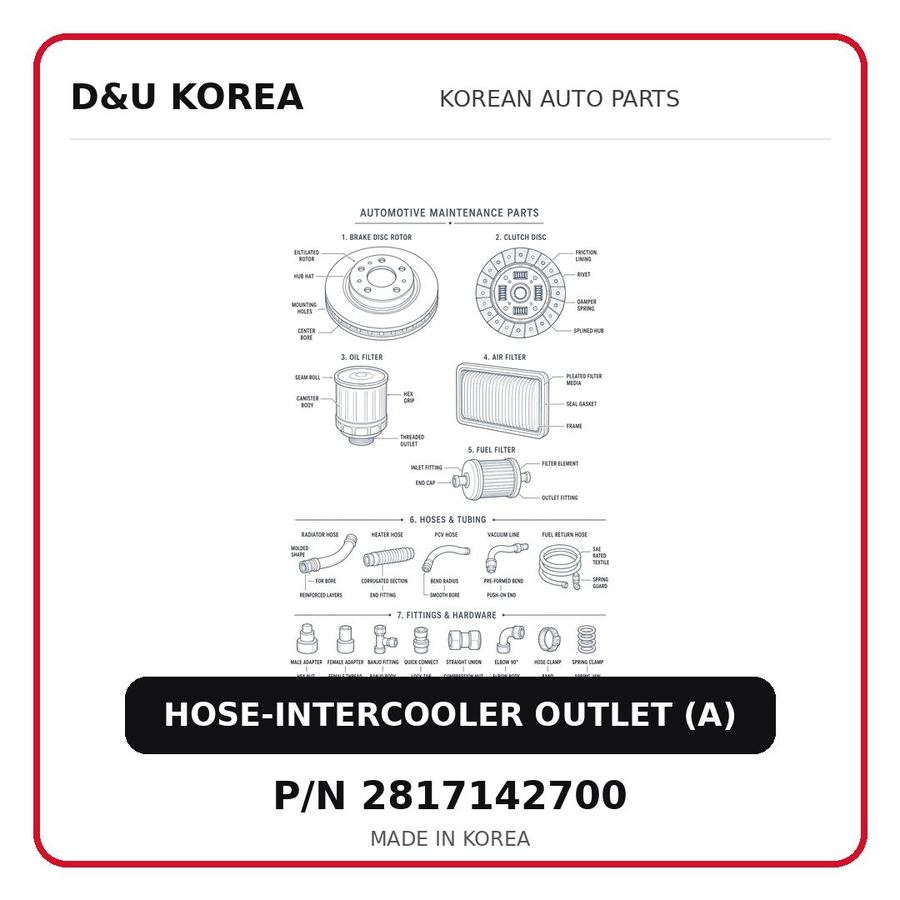 HOSE-INTERCOOLER OUTLET (A)