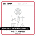 PUMP ASSY-HIGH PRESSURE