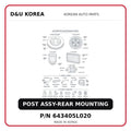 POST ASSY-REAR MOUNTING