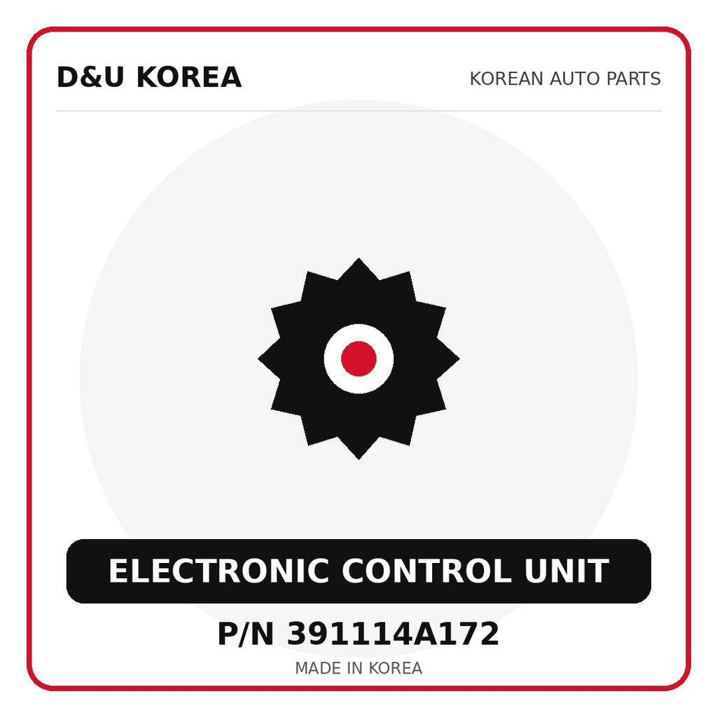 Genuine Mobis ELECTRONIC CONTROL UNIT 391114A172 - Korean auto parts from D&U Korea