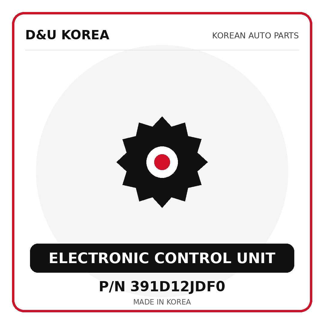 Genuine Mobis ELECTRONIC CONTROL UNIT 391D12JDF0 - Korean auto parts from D&U Korea