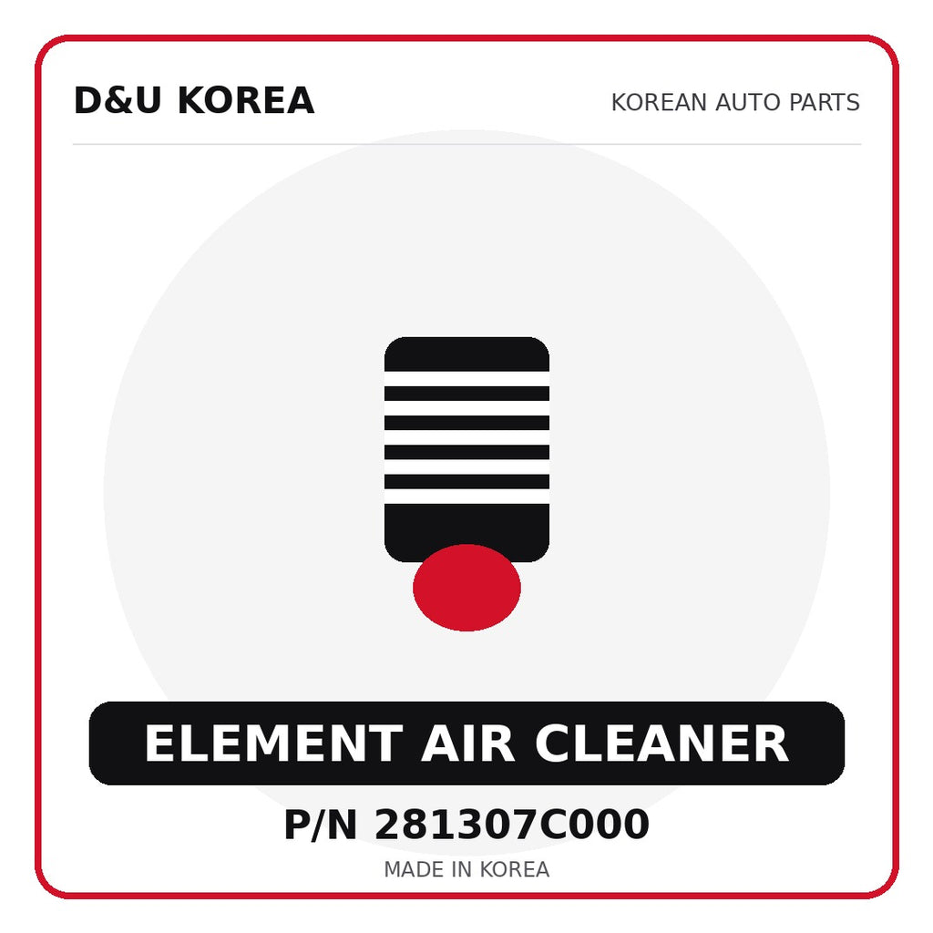 Genuine Mobis ELEMENT AIR CLEANER 281307C000 - Korean auto parts from D&U Korea