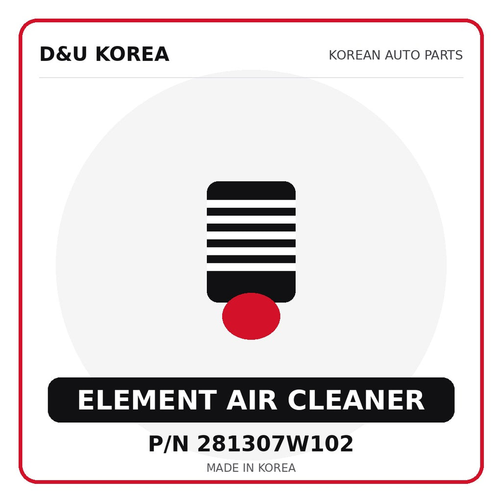 Genuine Mobis ELEMENT AIR CLEANER 281307W102 - Korean auto parts from D&U Korea