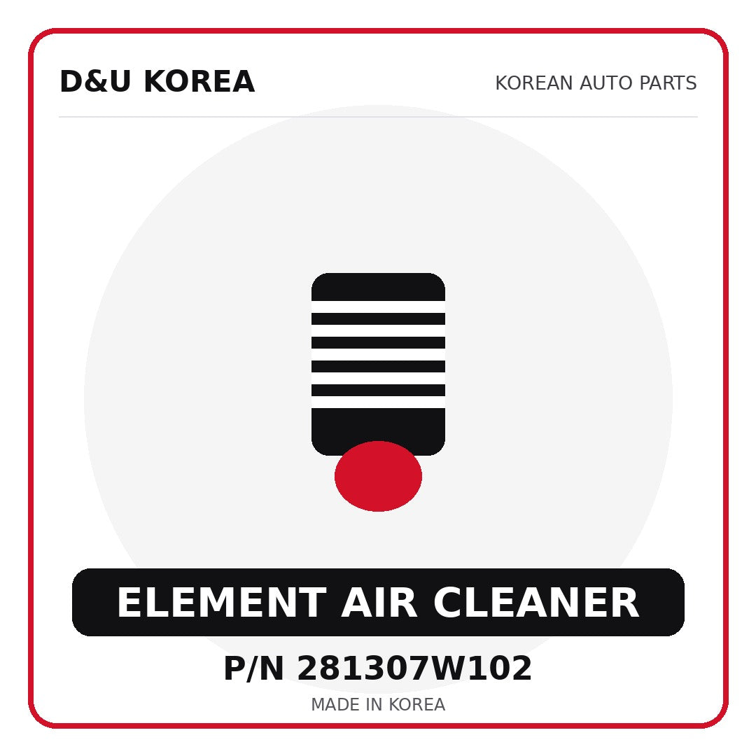 Genuine Mobis ELEMENT AIR CLEANER 281307W102 - Korean auto parts from D&U Korea