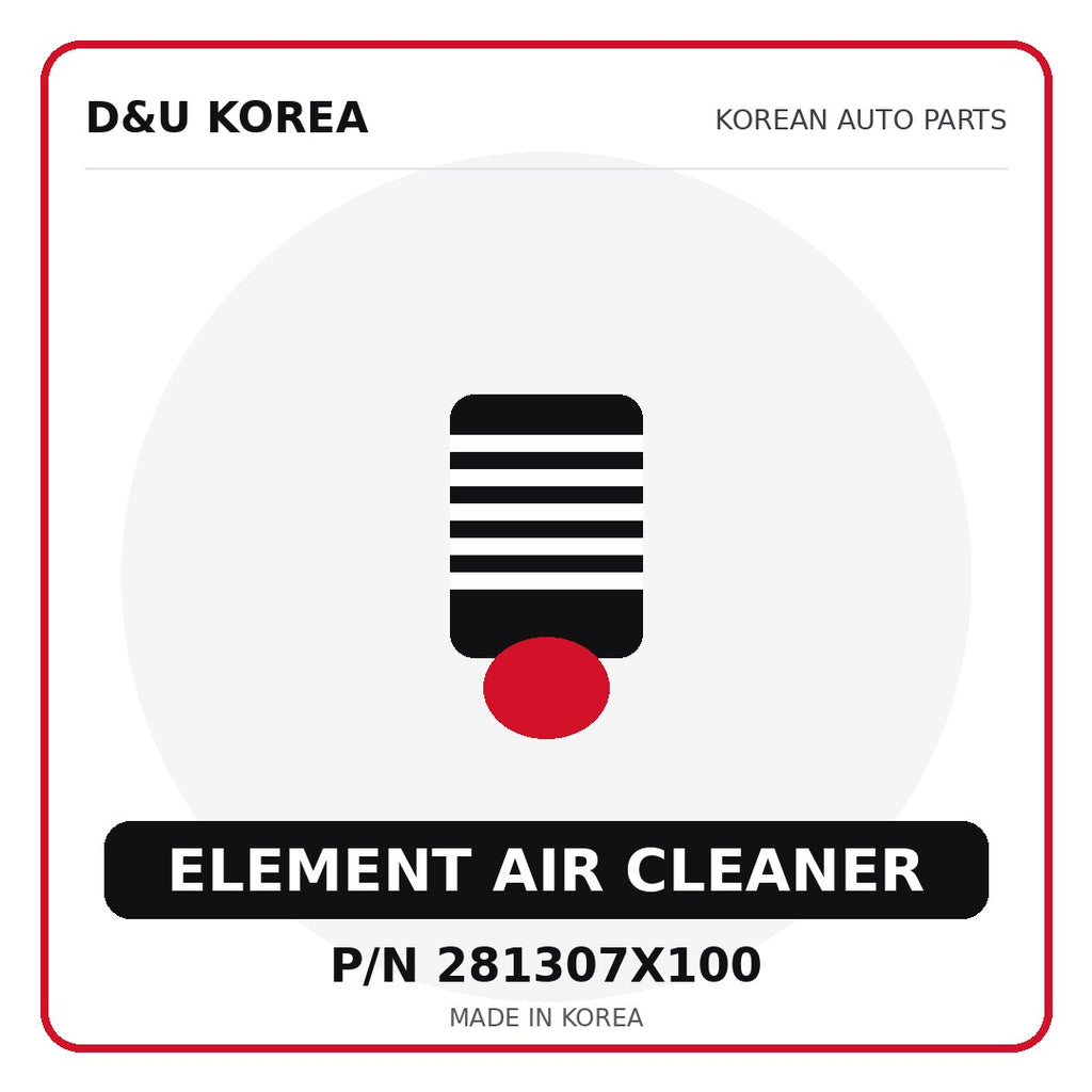 Genuine Mobis ELEMENT AIR CLEANER 281307X100 - Korean auto parts from D&U Korea