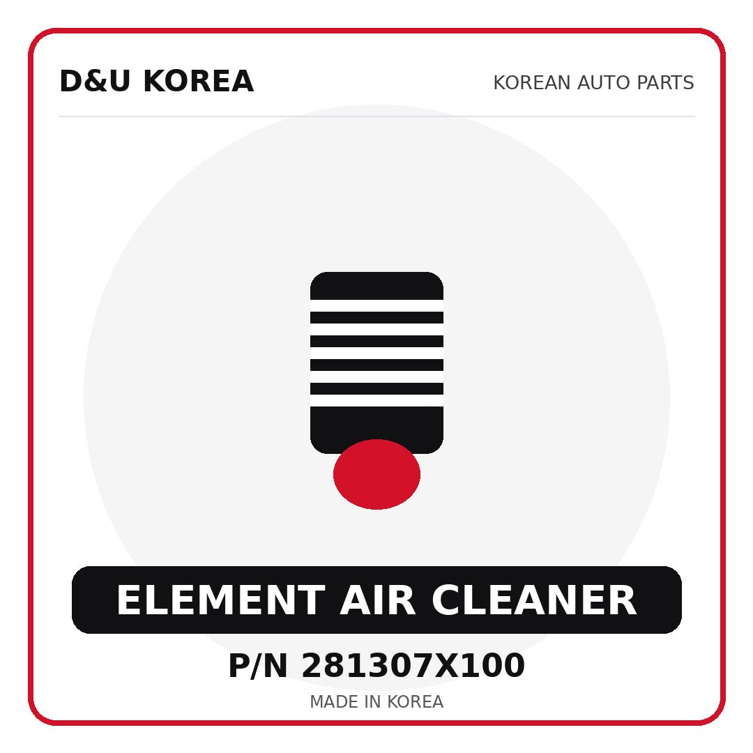 Genuine Mobis ELEMENT AIR CLEANER 281307X100 - Korean auto parts from D&U Korea